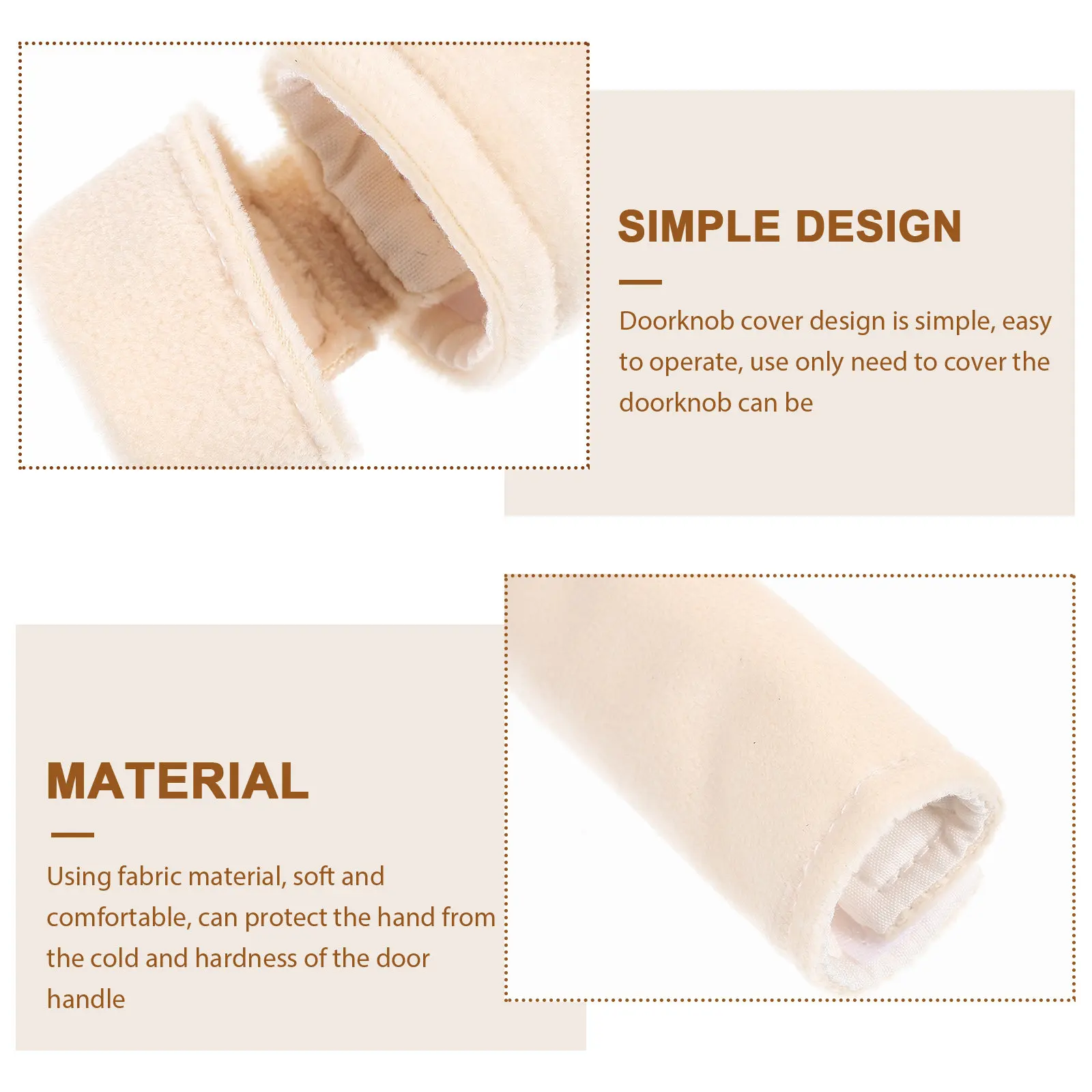 

Household Door Handle Cover Protector Soft Cloth Anti-Collision Indoor Outdoor Childproof Door Knob Protective Cover Washable