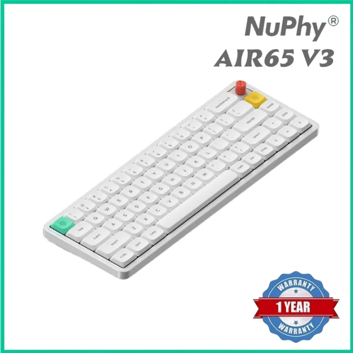 

NuPhy Air65 V3 Hot Swappable Bluetooth Wireless Mechanical Keyboard 65 Keys 65% Custom Low Profile Keyboard with Knob RGB