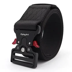 Flying Art 50MM Wide Belt Military Nylon Tactical Belt Outdoor Training New Unisex Pants Accessories Fashion Designer Waistband