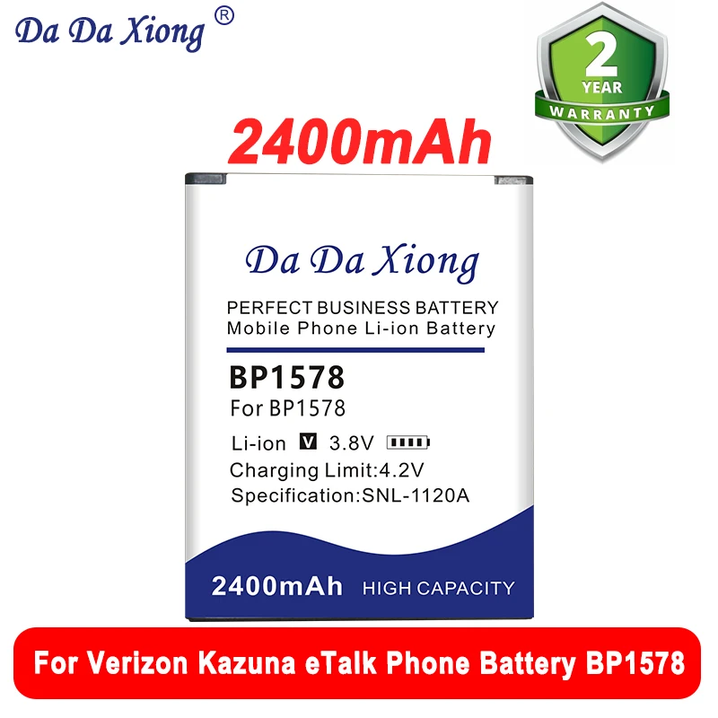 DaDaXiong 2400mAh BP1578 High Quality Battery For Verizon Kazuna eTalk Phone Battery BP1578