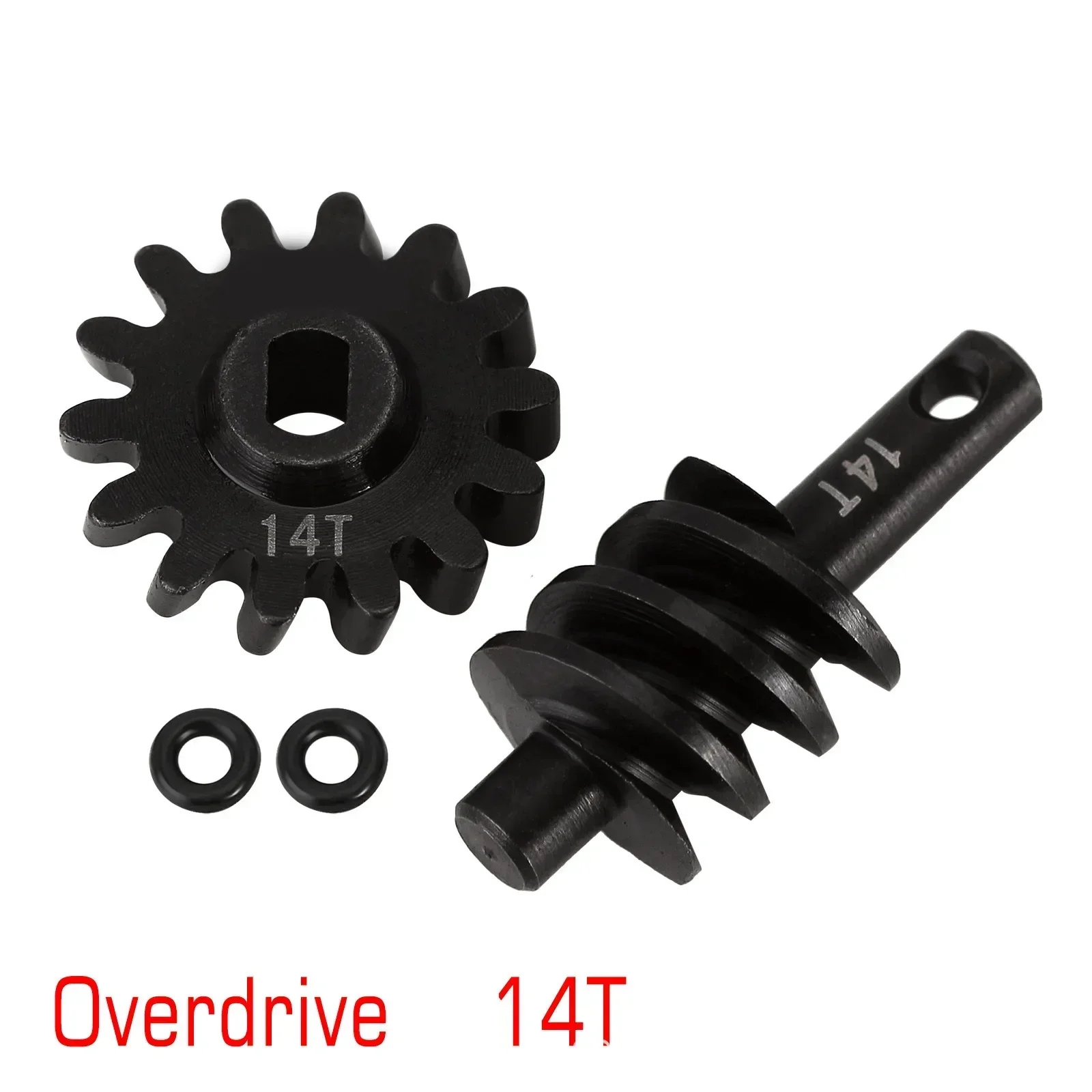 Overdrive Underdrive Worm eje diferencial engranajes de acero 12T 13T 14T 16T para 1/24 coche trepador de control remoto Axial SCX24 actualización