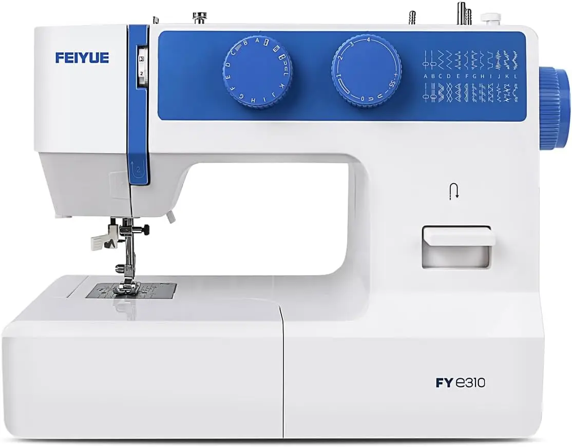 

Feiyue Fye310 Full Size Sewing Machine With Foot Pedal, Heavy Duty & Portable, Powerful Servo Motor, 25 Built-In Stitches, 6