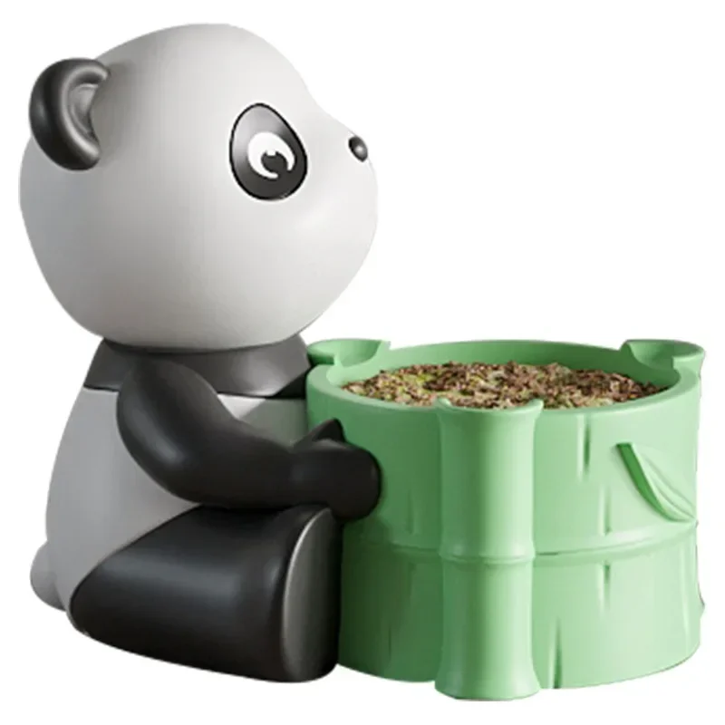 

Panda flower pot living room large floor bonsai ornament indoor simulated green plant sofa next to plant potted plant