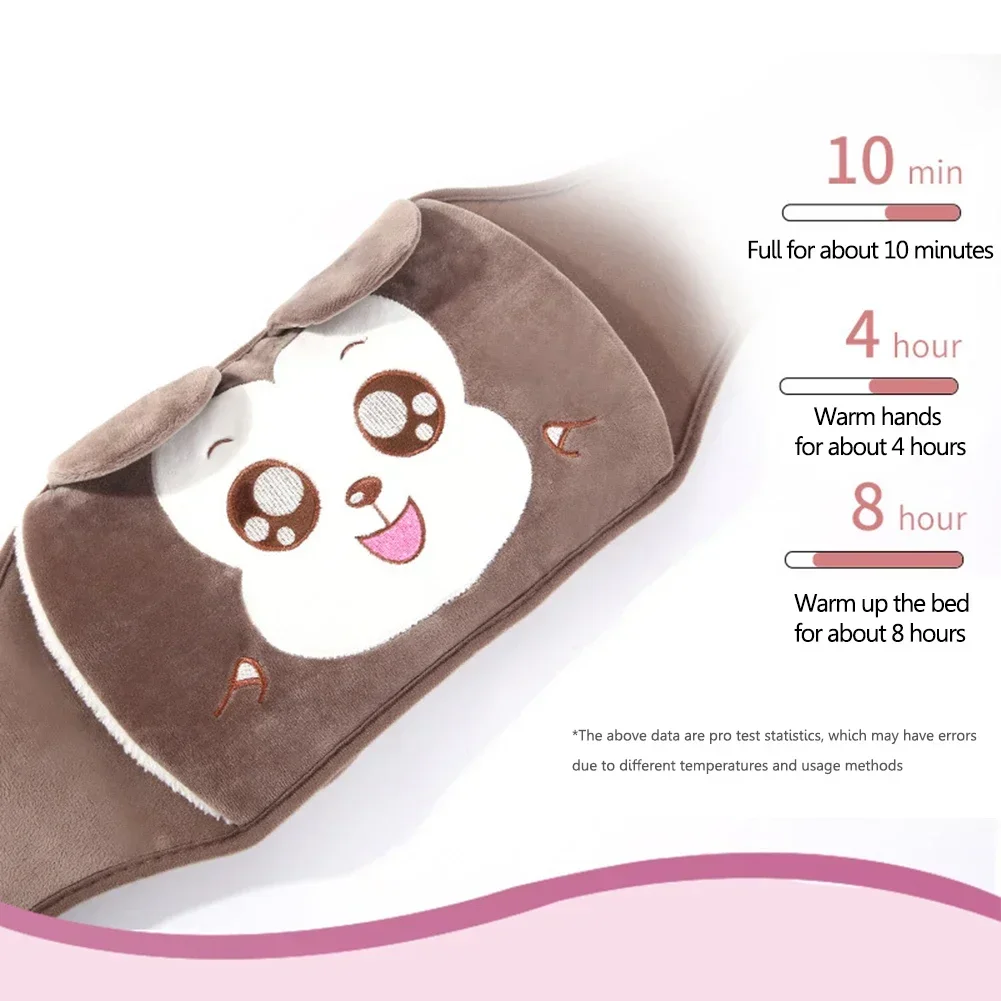 Cute Animal Hot Water Bottle Belt Women Portable Hand Warmer 1000ml Hot Water Bag Bottles For Girls Heater Home Warming Product