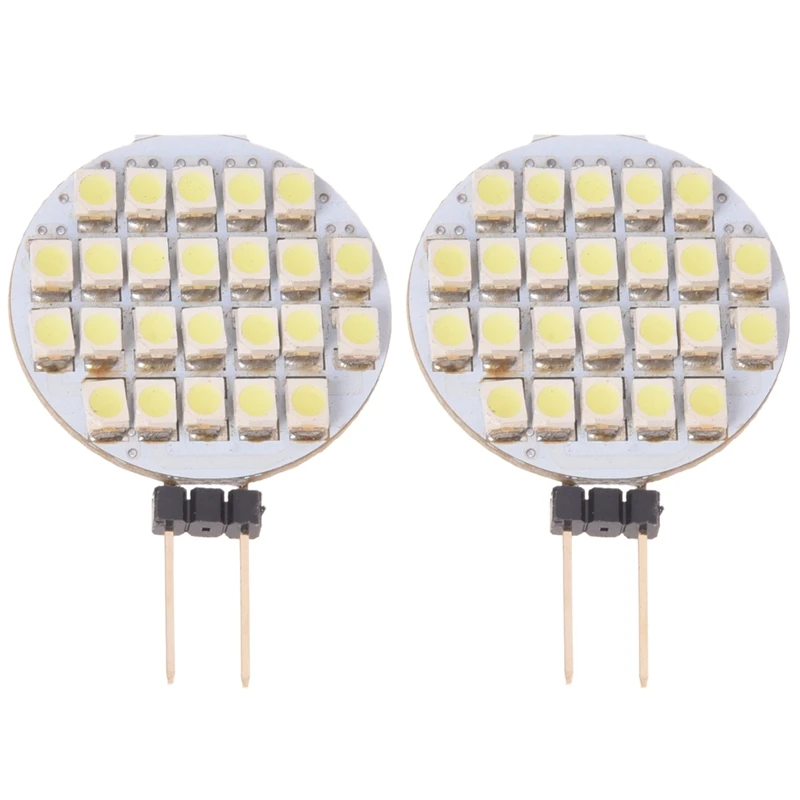 2X 24 SMD LED Spot Light Bulb Lamp G4 Real White DC 12V