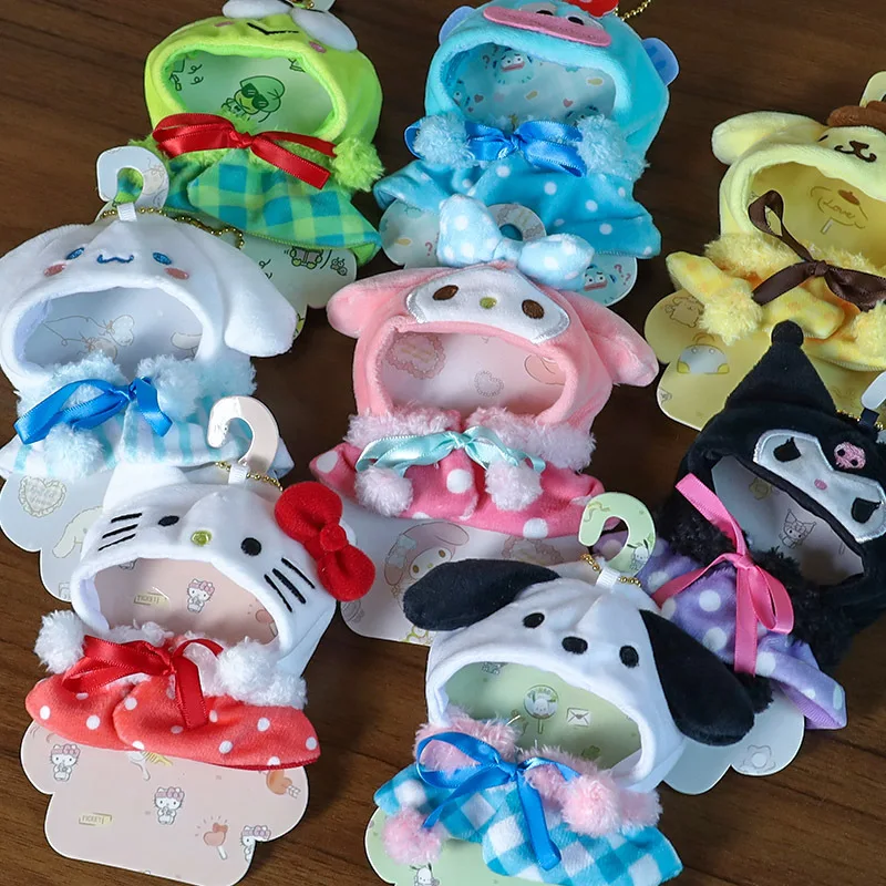 Sanrio Figure Cosplay Cap Pendant Kawaii Kuromi Melody Clothes Cape Cute Doll Accessories Gifts