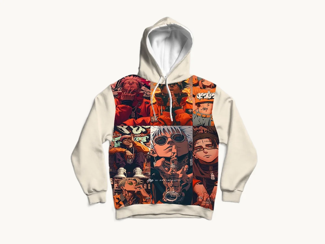 Hoodie Anime Bertema Perang Sihir, Naruto, dan Pembasmi Iblis, Cetak 3D, Musim Gugur dan Musim Dingin, Ukuran Besar untuk Dewasa dan Anak-Anak