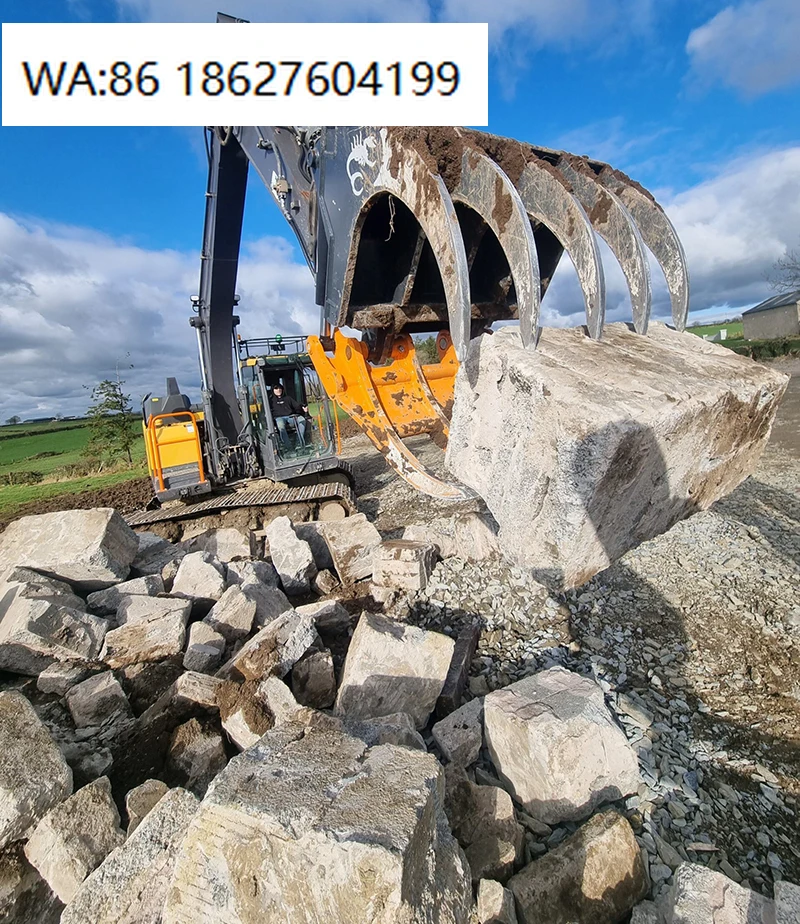 Welded Reinforced Crane Grab High Strength Steel Scrap Yard Handling Equipment Parts