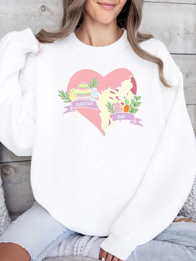 

Easter Day Women's Crew Neck Sweatshirt Casual Long Sleeve Pullover Loose Fit Daily Wear