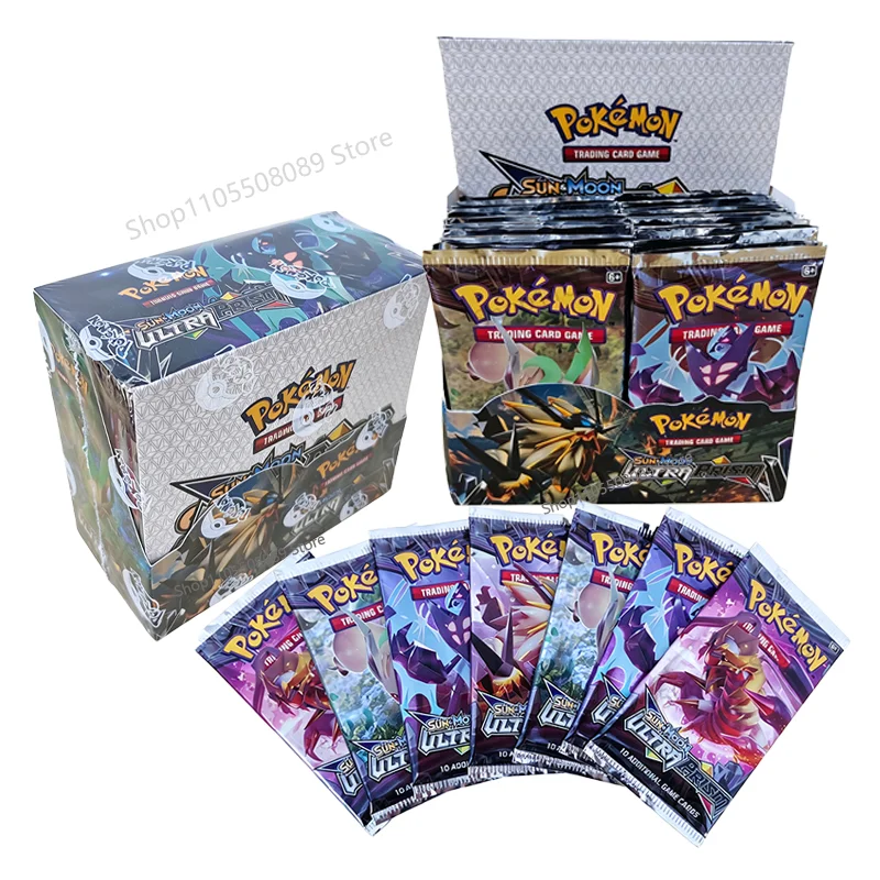 360 Stück Englische Version Pokemon TCG Sun Moon Ultra Prism Booster Box Sammelkartenspiel Kinder Sammelbare Pokemon-Karten Spielzeug