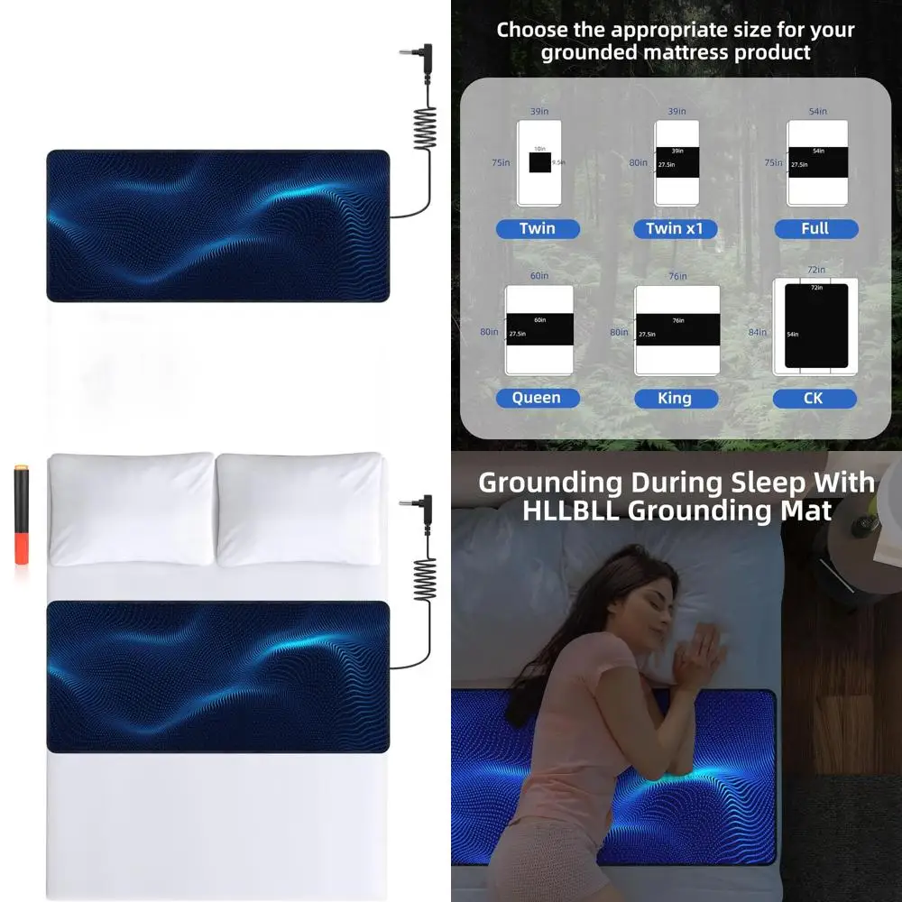 

Черный коврик для заземления кровати: улучшает сон, снижает тревогу, боль, воспаление, предлагает облегчение головного боли и баланс