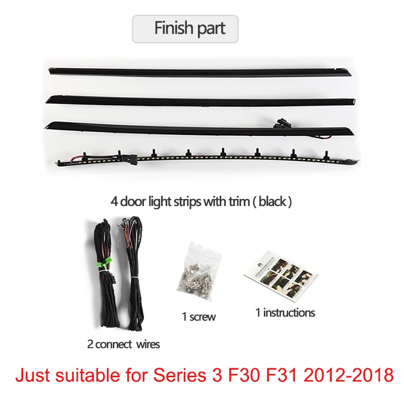 F30 F31 2 Farben Auto-Innentürverkleidungen Umgebungslicht LED-Licht Orange/Blau Farbe für Bmw 3er 2-Farben-Umgebungslicht – Detail 13