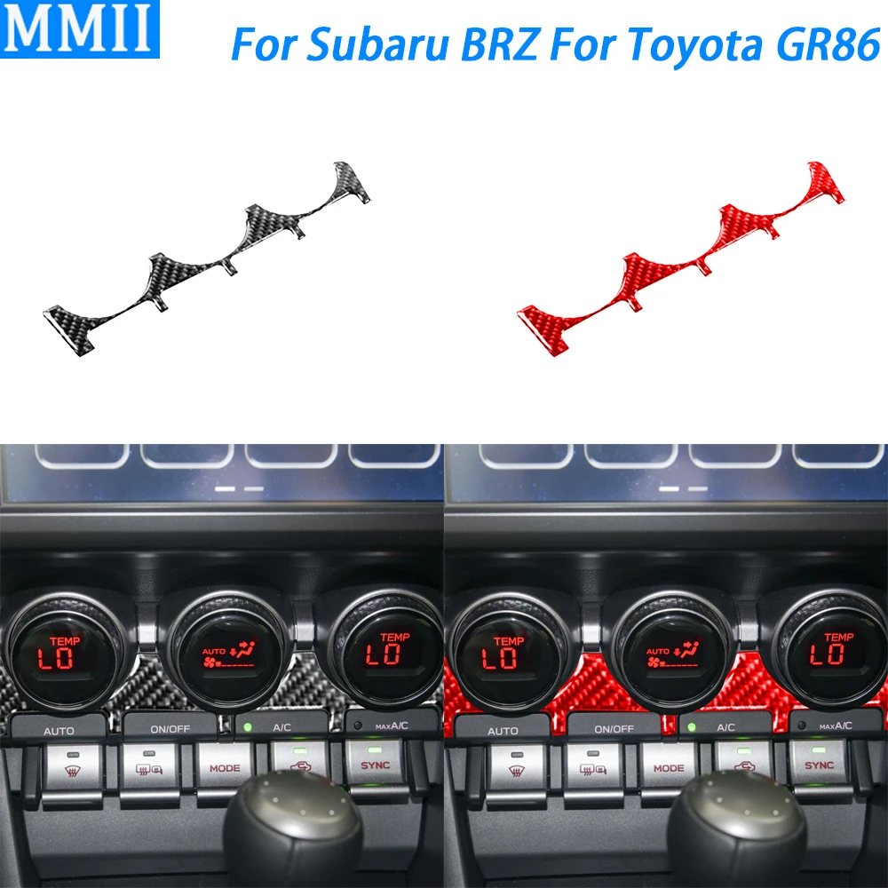 

For Subaru BRZ For Toyota GR86 2022 2023 Carbon Fiber Air Conditioner Switch Button Panel Cover Car Interior Accessories Sticker