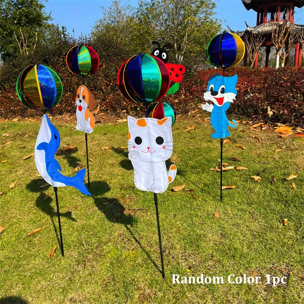 

Multistyles Dolphin Performance Top Ball 80cm PVC Colorful Windmill Toys Wind Spinner Gifts