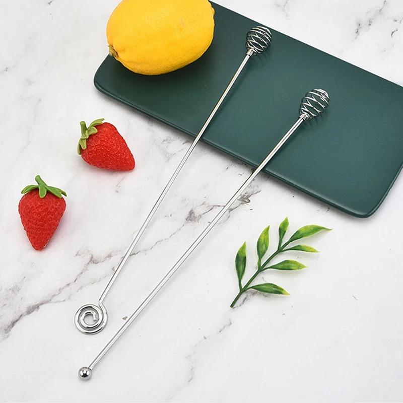 304 Aço Inoxidável Honey Stir Stick, Colher De Punho Longo, Utensílios De Cozinha, Ferramenta De Mistura