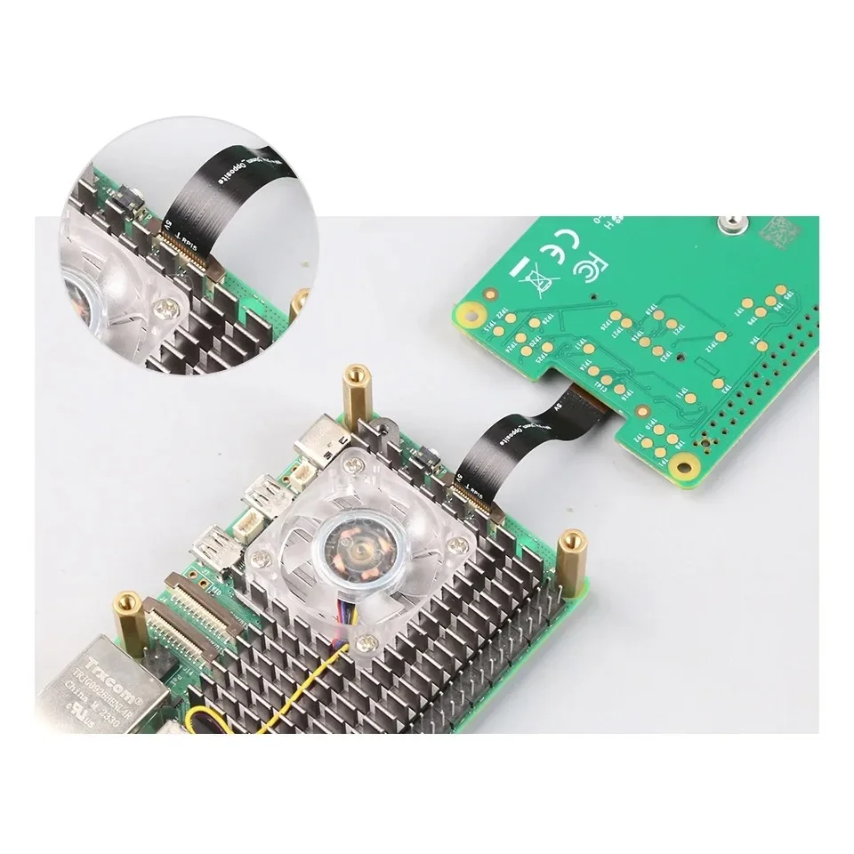 Raspberry Pi 5 abgeschirmtes FPC-Kabel, 5 cm, 1/5/10/50/100 Stück, 16-polig, 0,5 mm Rastermaß, Abschirmung, PCle 90R, Differentialpaar-Impedanzsteuerung