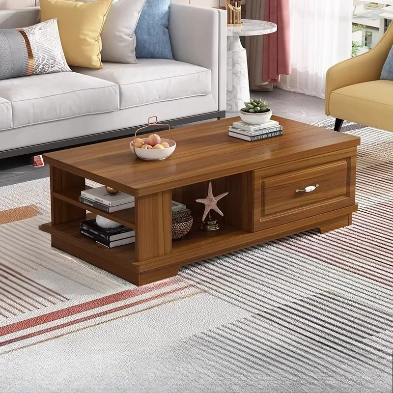 Drawers Wood Coffee Table Antique Living Room Simple Space Saving Side Table Unique Center Couchtisch Chinese Style Furniture