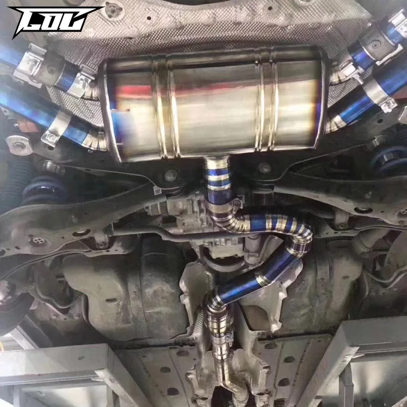 CatbackไอเสียสําหรับAudi TT MK3/8S 2.0T 2015-2023 Titanium Alloyไอเสียวาล์วควบคุมท่อไอเสียท่อ