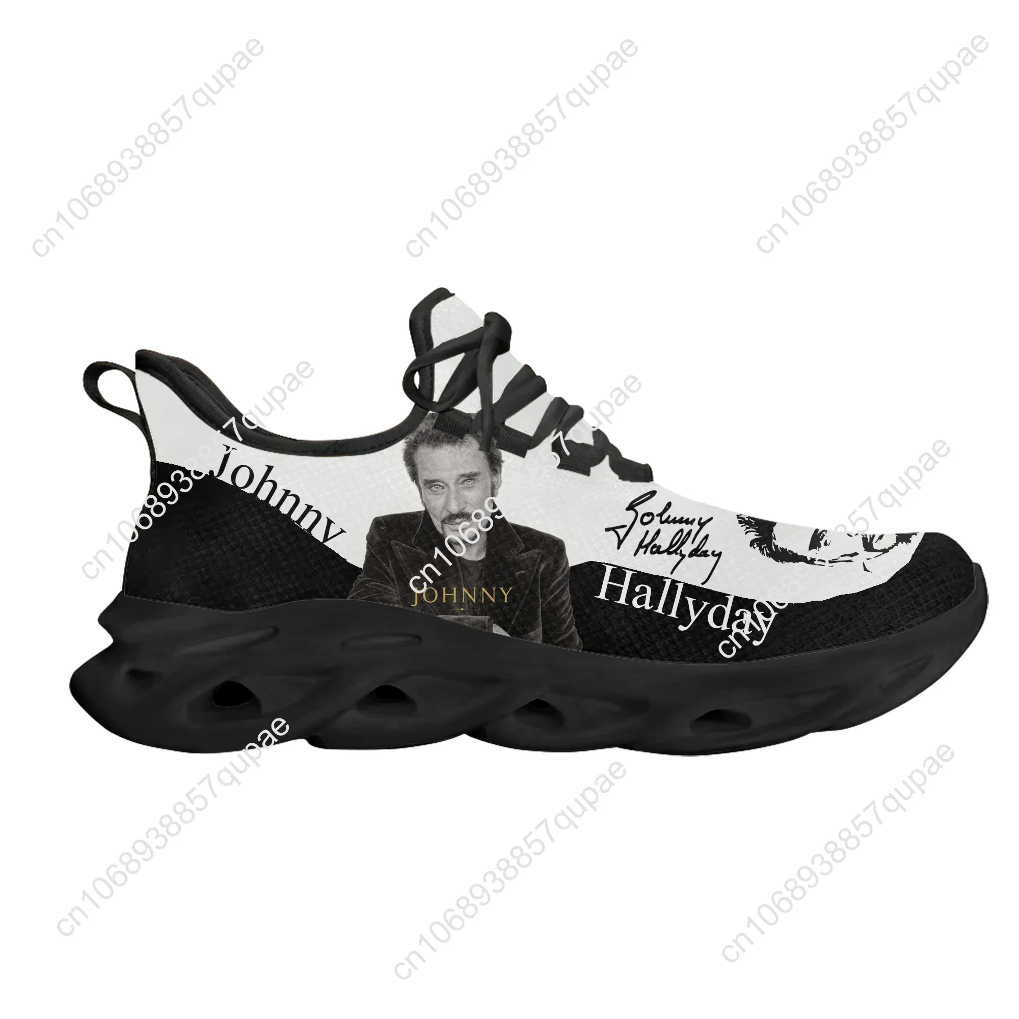 Johnny Hallyday Rock Singer Flats Sneakers Mens Womens High Quality Sports Running Shoes DIY Sneaker Customized Shoe