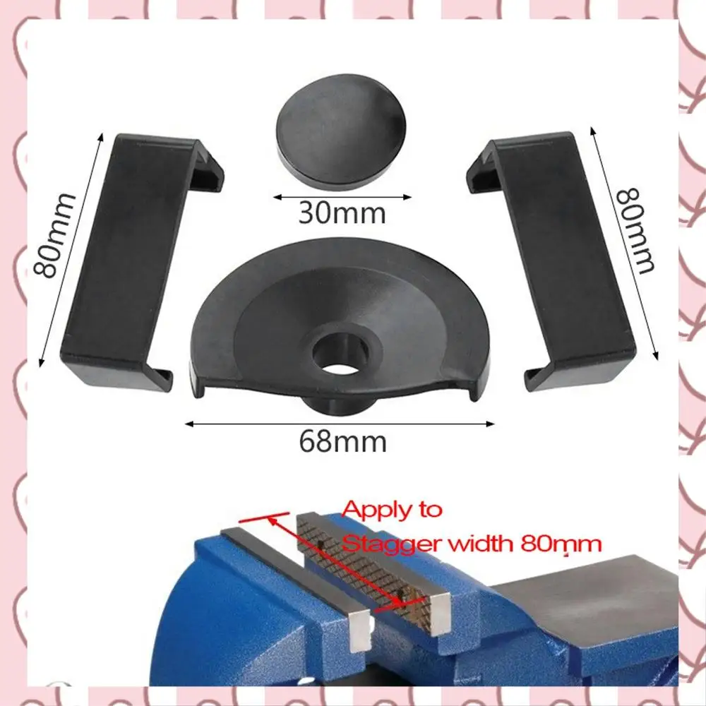 HHTL 4Pcs/Set Bench Vise Rubber Pad 360 Degree Table Vice Protector Pads Bench Clamp Anti-Slip Mat Clamp Accessories