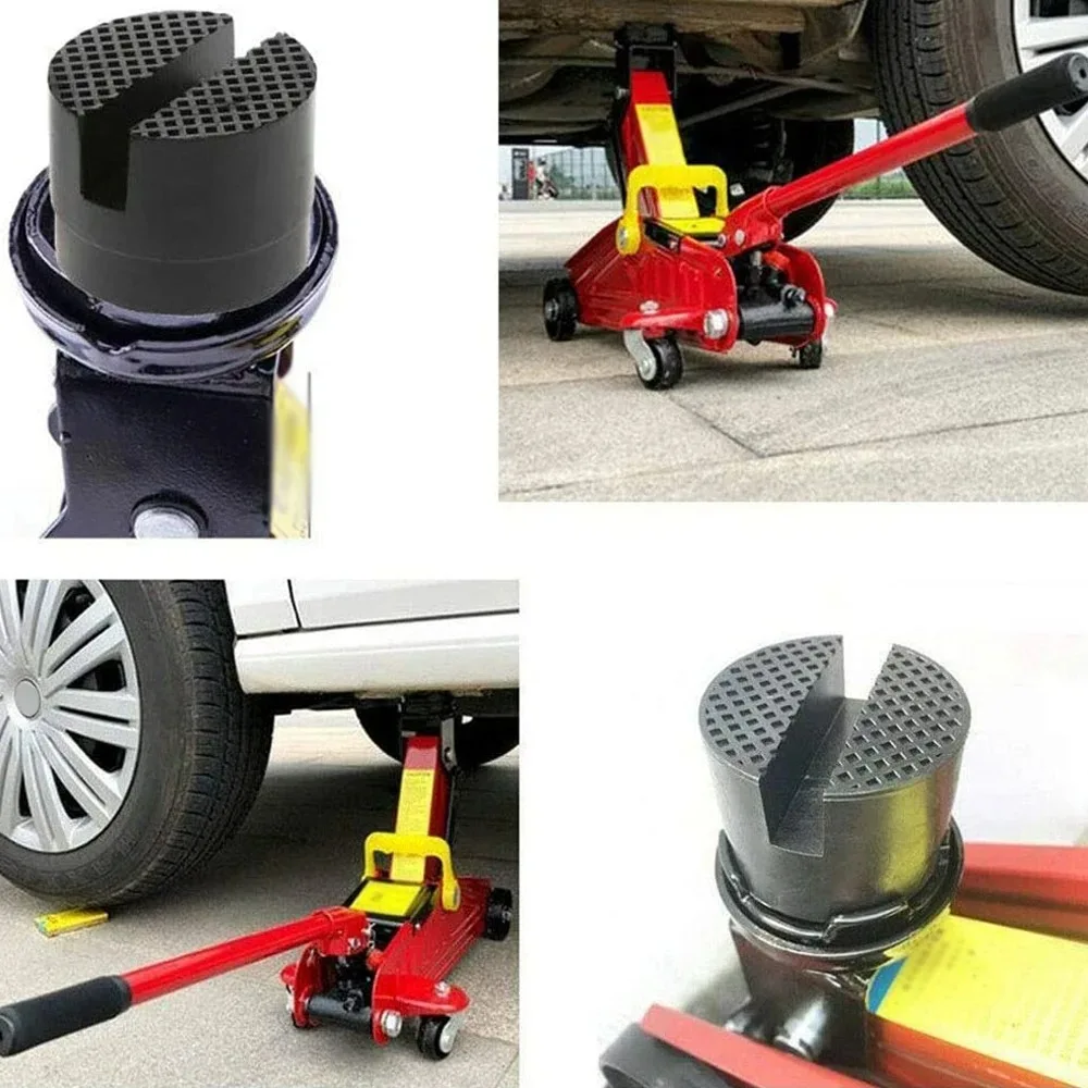 Different Types Car Lift Jack Stand Rubber Pads Black Rubber Slotted Floor Jack Pad Frame Rail Adapter Universal