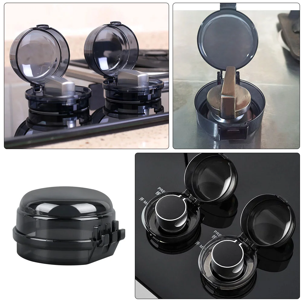 6 Pcs Child Safety Knob Cover Clear View Oven Stove Covers Cookware Door Handle