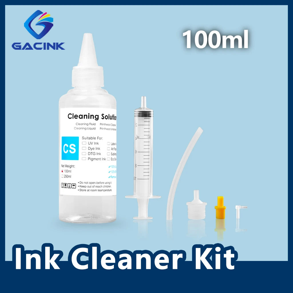 Cleaning Solution Ink Cleaner For Dye Pigment Sublimation Ink Printhead Cartridge Ink Tank For Epson/HP/Canon/Brother