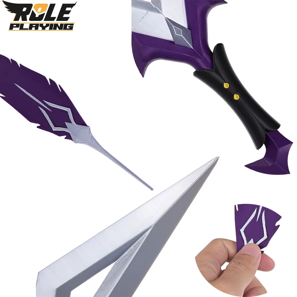 

Akali Xayah Cosplay Purple Plastic Feather Knife Prop Game LOL Costume Accessories Women Fantasia Disguise Halloween Carnival