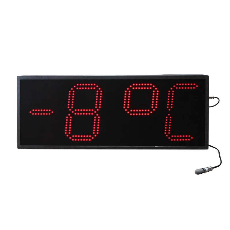 

CHEETIE CP09 Digital 9" High Character LED Time Temperature Display Indoor Outdoor Large Wall Clock With Date