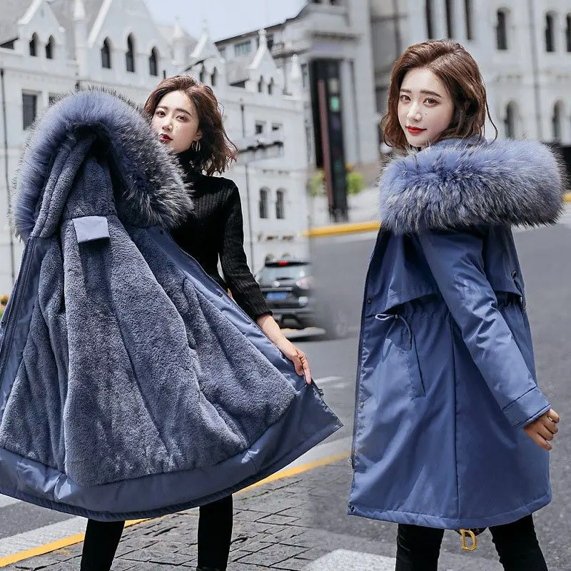 Parka jaqueta feminina coreano inverno para baixo jaqueta 2023 parka tamanho grande casacos de penas jaqueta de algodão quente grosso mulher casaco