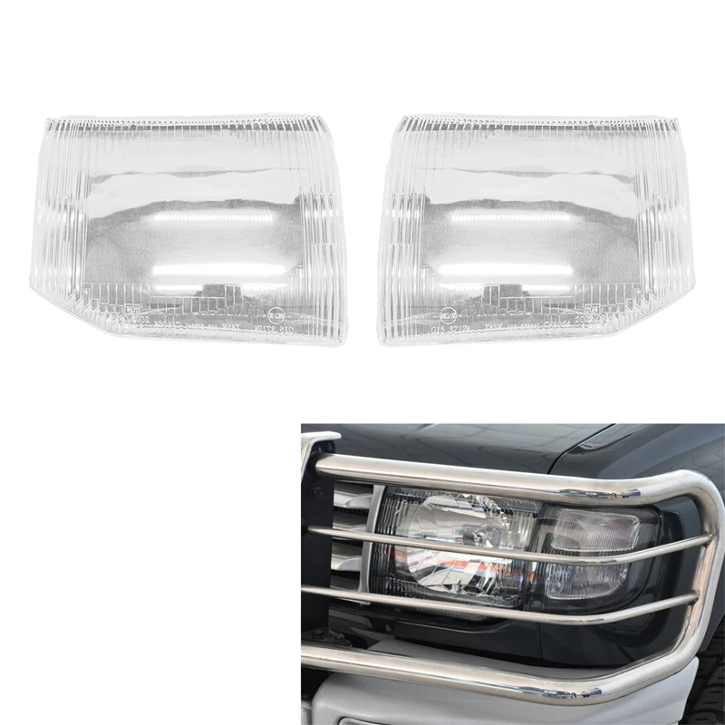 

For Mitsubishi Pajero V31 V32 V33 Left+Right Headlight Shell Lamp Shade Transparent Lens Cover Headlight Cover