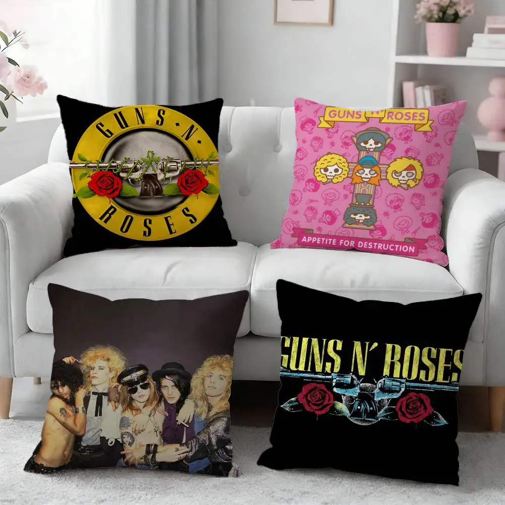 Band G-Guns N Roses Pillow Case Pattern Printed Pillowcase For Living Room Sofa Cushion Cover