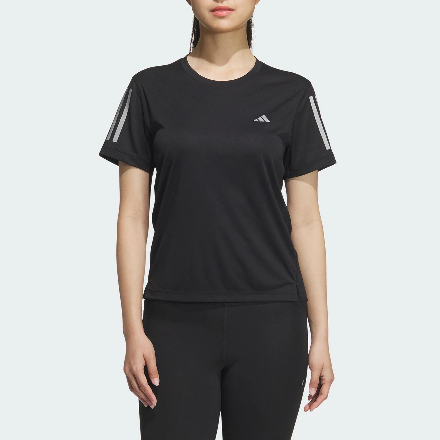 

Adidas genuine 2025 Summer Women's Running Knit Sports Short Sleeve JZ2200