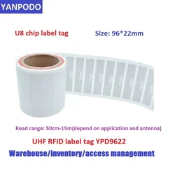 100pcs/lot windshield glass anti tear&tamper long range 1-15m passive UHF RFID tag lable sticker for Vehicle car access Control