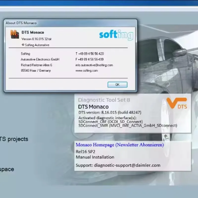 2025 Hot Selling DTS Monaco V8.16 / 8.14 / 9.02 for MB Star C4 SD C5 VCI C6 for OpenPort Tool Remote Install Online and Activate - view 6