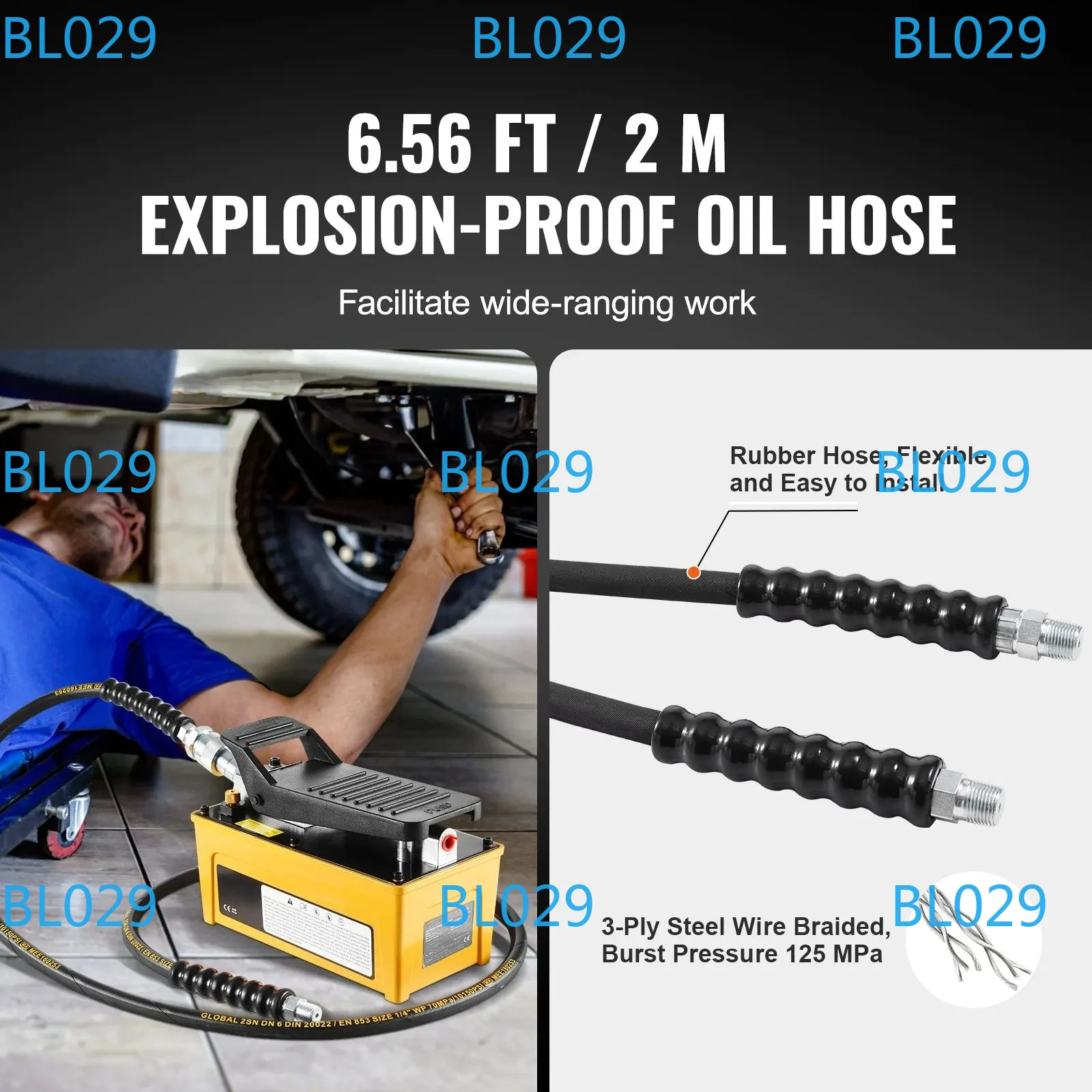 10000PSI Air Hydraulic Pump Air Actuated Foot Pump Frame Machine Pump for Auto Body Frame Machines and Pulling Post