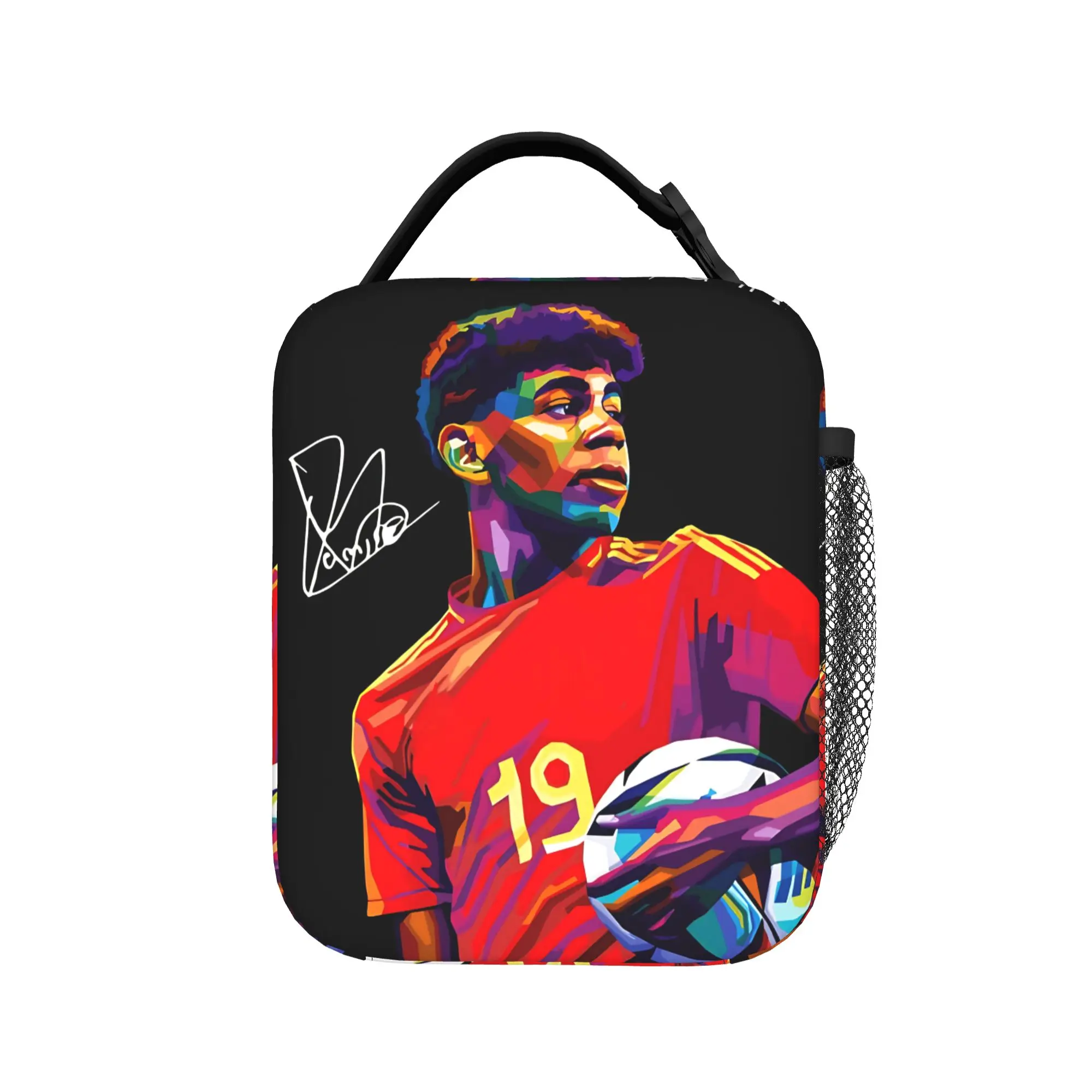 Lamine Y-Yamal Insulated Lunch Bags Thermal Bag Meal Container Number 19 Football Large Tote Lunch Box Girl Boy Office Outdoor