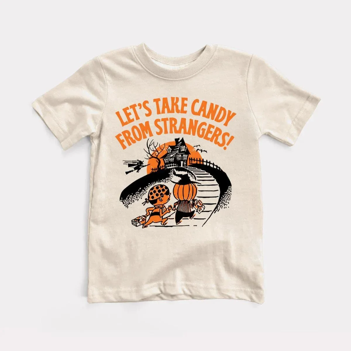 دعونا نخذ الحلوى من الغرباء مضحك هالوين تي شيرت Harajuku المتضخم تي شيرت الرجال الملابس الجرافيك تي شيرت