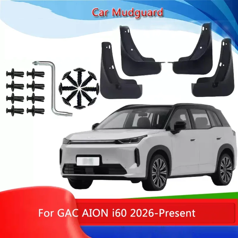 

ABS 4pcs Car Fender Mud Flaps Premium Splash Guard Anti-dirt Wear-resistant Body Protection Accessory For GAC AION i60 2026 2027