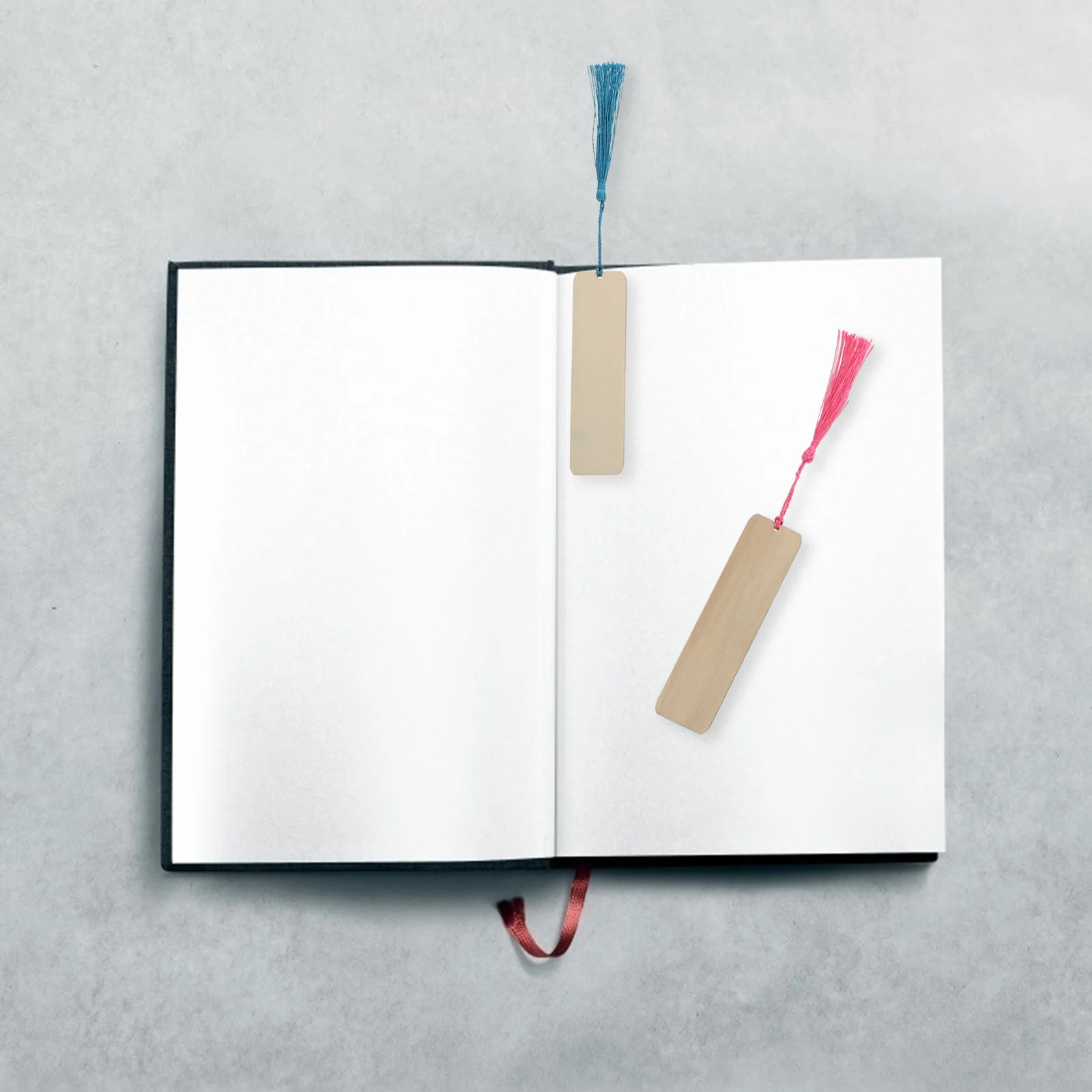 1Set Wooden DIY Bookmark Blank Premium Material Easy Paint Graffiti Page Marker Tassels Handmade Reading Gift Wooden Bookmark
