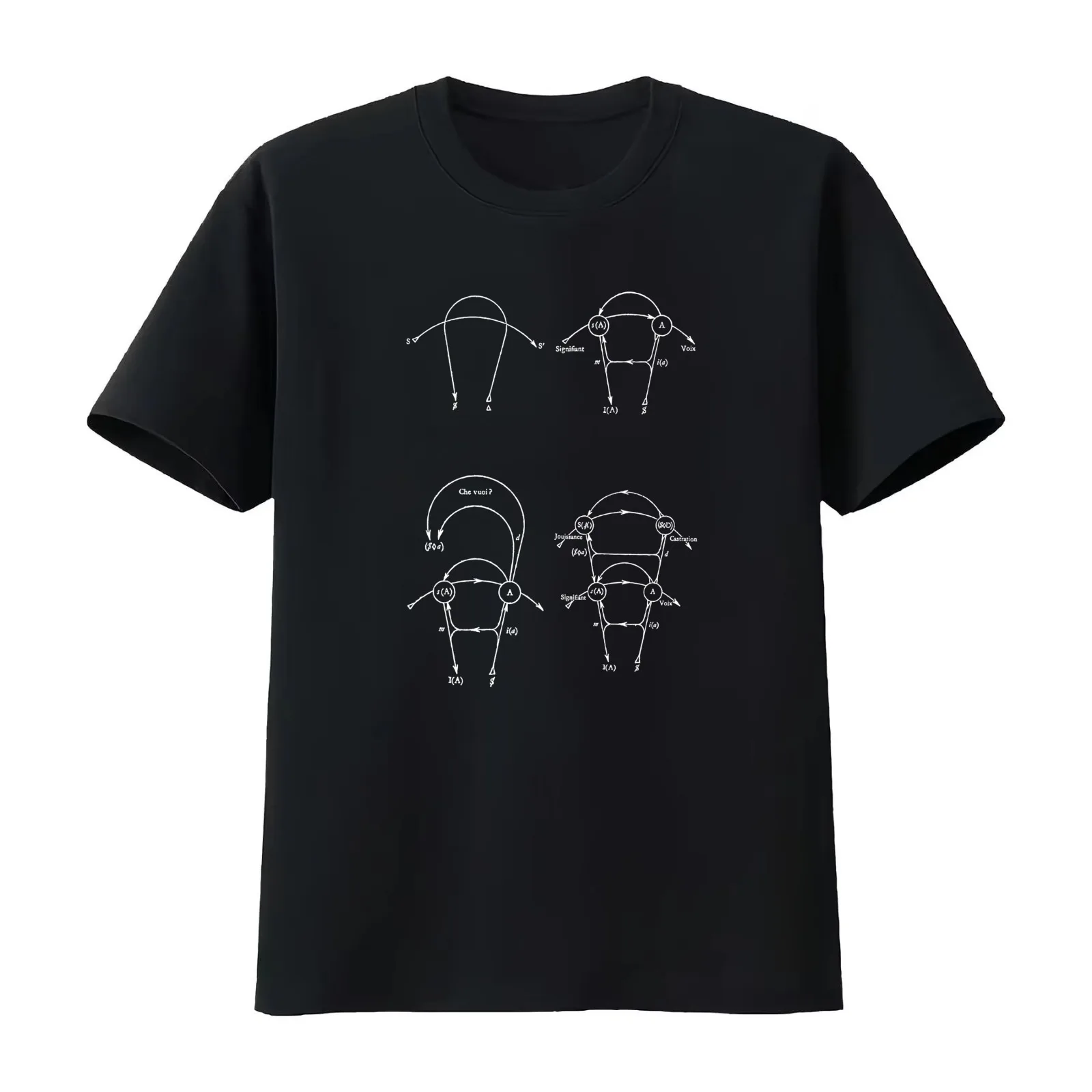 The Graphs of Desire in White T-Shirt Summer Casual Cotton Tee Oversized Streetwear Tops Vintage Graphic Print 100% Cotton