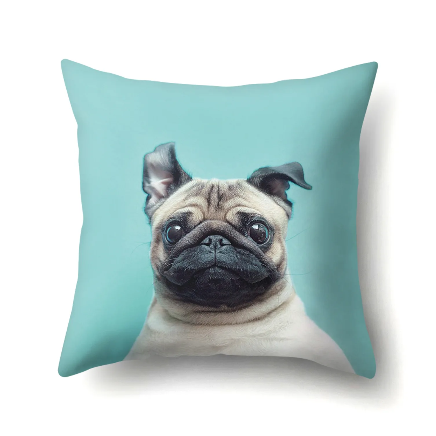 

Personalized Bulldog Cushion Cover Custom Text Design Premium Polyester Fabric Throw Pillow for Bed/Sofa Perfect Pet Lover Gift