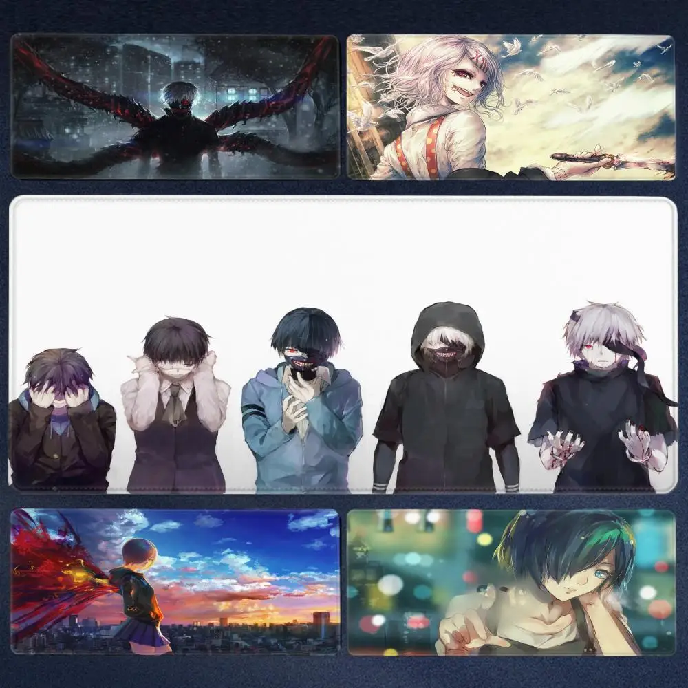 

Hot Anime Mouse Pad Office PC Gaming Accessories Keyboard Pads Kaneki Ken Mousepad Japan Anime Tokyo Ghoul Desk Mat Playmat Rug