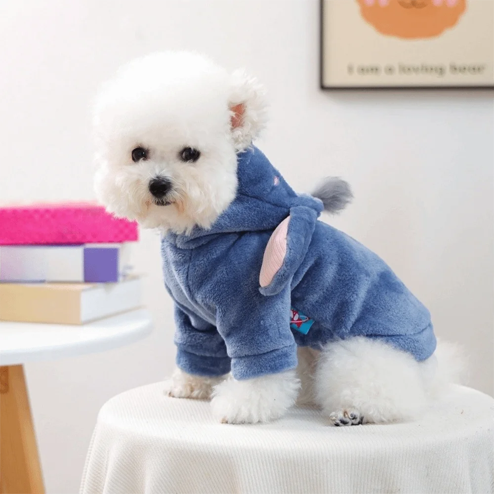 

Fashion Thicken Winter Dogs Hoodie Cartoon Two Legged Design Dog Sweatshirt Comfortable Pet Warm Coat Take Photos
