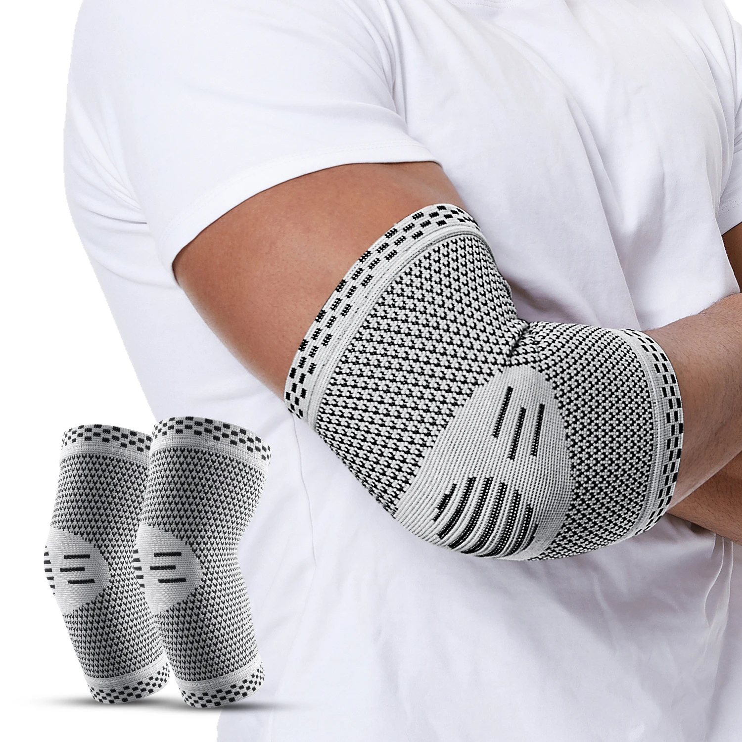 1 Stück Fitness-Ellenbogenbandage, Kompressions-Stützhülse für Sehnenentzündung, Tennis-Ellenbogen, Golf-Behandlung – reduziert Gelenkschmerzen