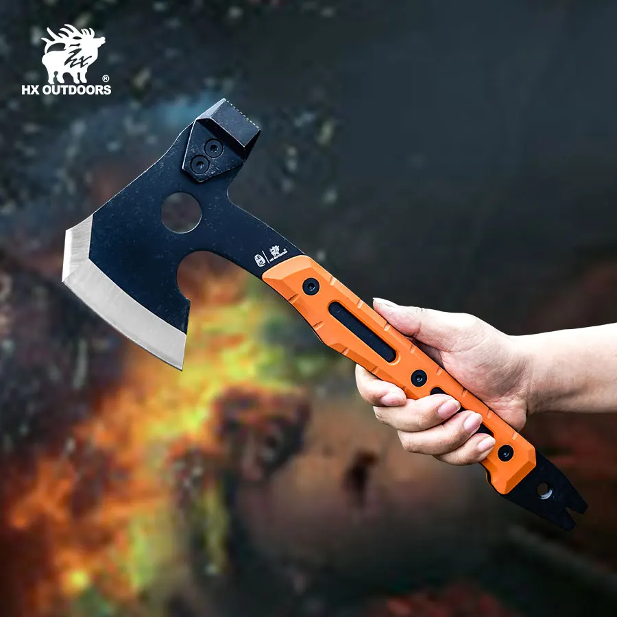 HX OUTDOORS Tactical Survival Axe ,Multi Tool Emergency Gear Tourist AX Tactical Axe Portable Tomahawk Wild Camping Hatchet Tool