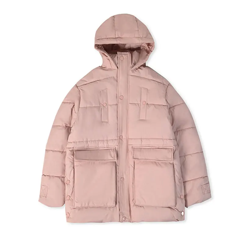 Cotton-Padded Coat Women\'s 2023 New Winter Thick Parka Loose Coat Girl Sweet Pink Bread Jacket Casual Big Size Cotton Coats