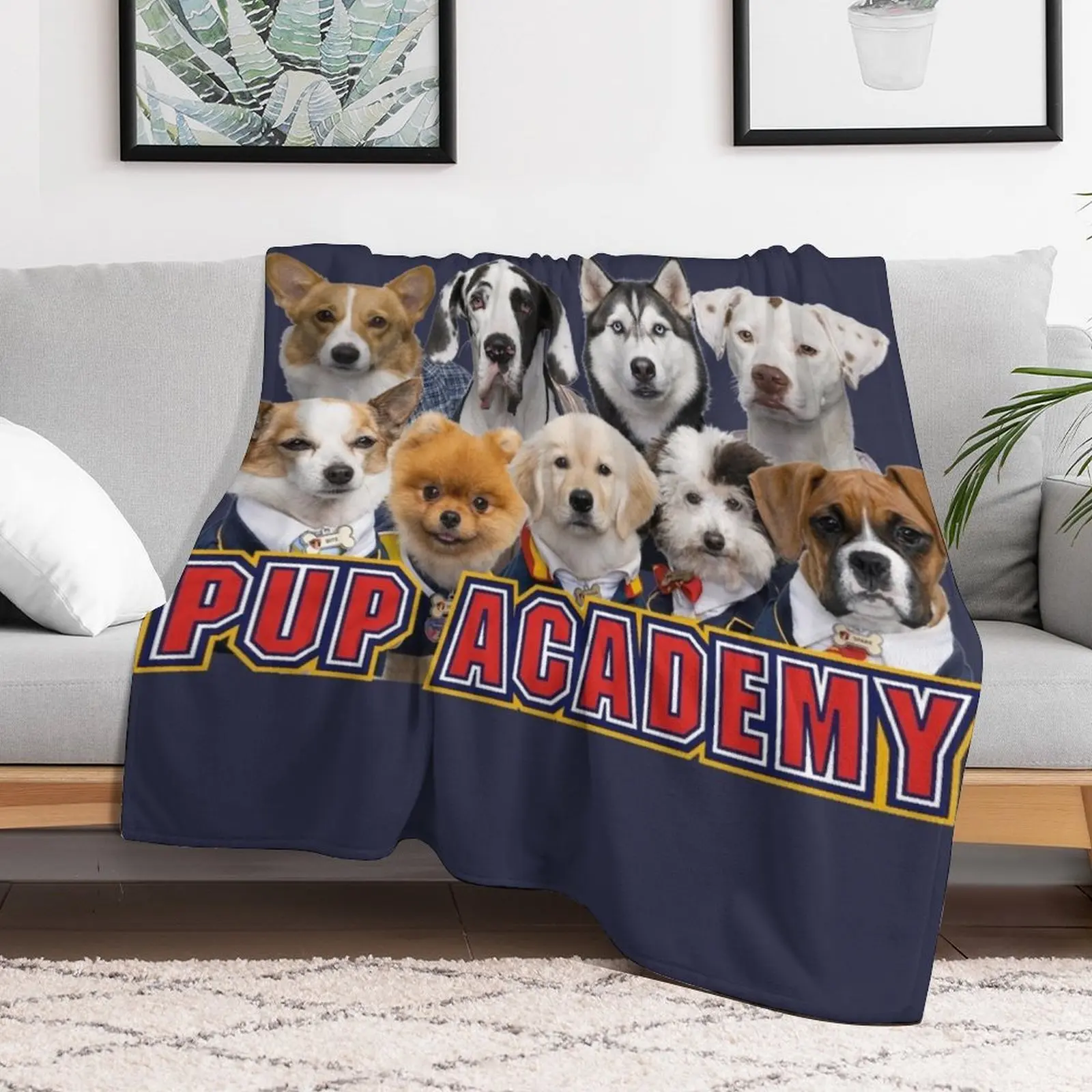 Pup Academy show Throw Blanket manga Custom Vintage Blankets