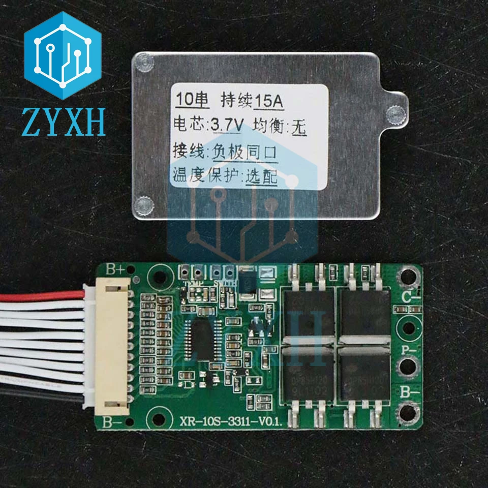 BMS 10S 36V 15A 18650 Li-ion Battery Pack Charge Discharge Board Same Port with Short Circuit Protection For Escooter/Power Bank