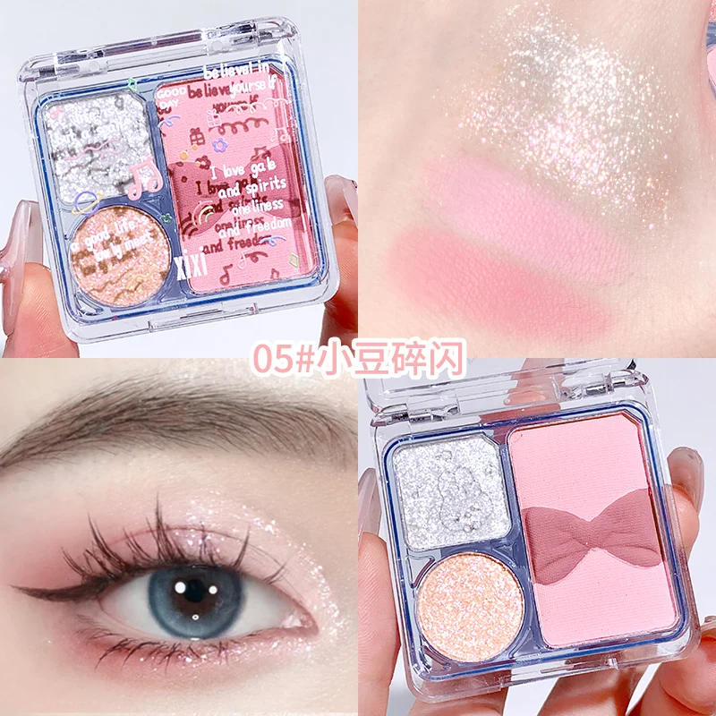 Soft Shimmer Mini Eyeshadow Palette Matte Glitter Eye Makeup Long-wear Silky-smooth Highly Pigmented Neutral Eyeshadow Cosmetics